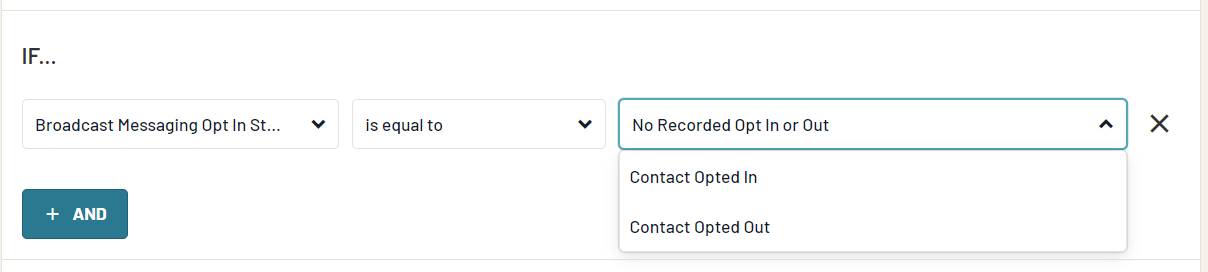 Please Send Opt Message Use Rules to gather Broadcast Messaging Opt Ins